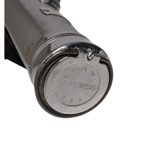 Vintage Burgess Safari Chrome Flashlight In Working Condition Made in USA - Picture 8 of 10